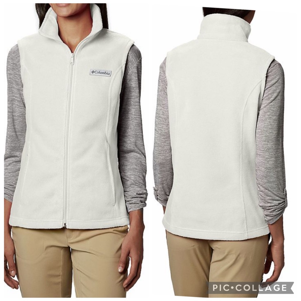 Columbia Women's White Fleece Vest
